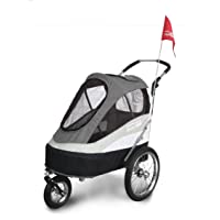 InnoPet Tierbuggy Sporty Dog Deluxe Trailer- Gris y Negro- Black-Silvergrey